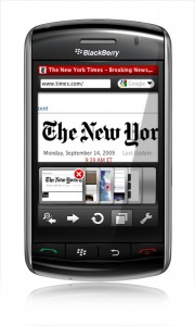 Opera Mini 5 beta 2 - Tabbed Browsing (Image courtesy of Opera Software)